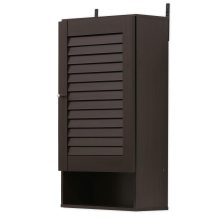 FURINNO Indo Wide Wall Cabinet, 15.8 Inch, Espresso