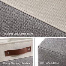 Large Fabric Storage Basket Cube W/Handles for Organizing