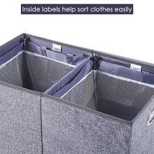 Laundry Sorter with Removable Liners and Magnetic Lid