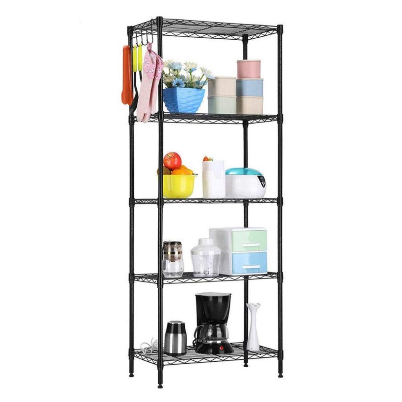 5-Tier Storage Rack Standing Shelf Wire Shelving