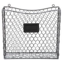 Wire Wall Mounted Magazine, File & Mail Holder Basket