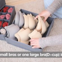 Qozary 4 Pack Foldable Drawer Organizers