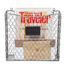 Wire Wall Mounted Magazine, File & Mail Holder Basket