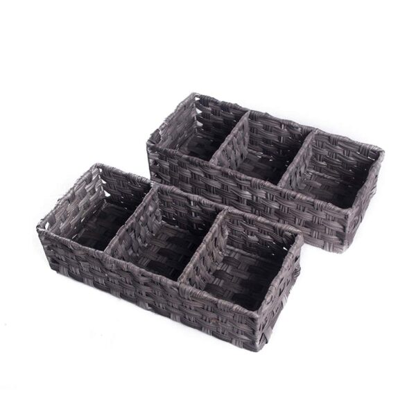 HOSROOME Toilet Paper Basket Larger Compartments Storage Basket