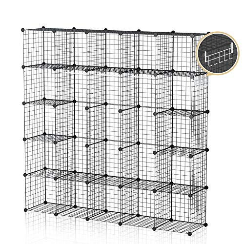 GEORGE&DANIS Wire Storage Shelf Cube Metal