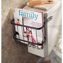iDesign York Lyra Steel Over-the-Tank Magazine Holder
