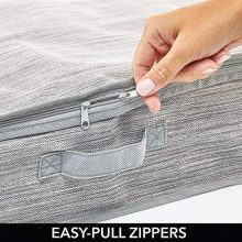 Soft Stripe Long Gift Wrap Bag - Stylish Storage for Wrapping Paper, Bows, and Ribbons - Taupe/Tan
