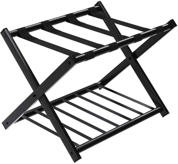 Tangkula Luggage Rack (Set of 4), Folding Metal Suitcase