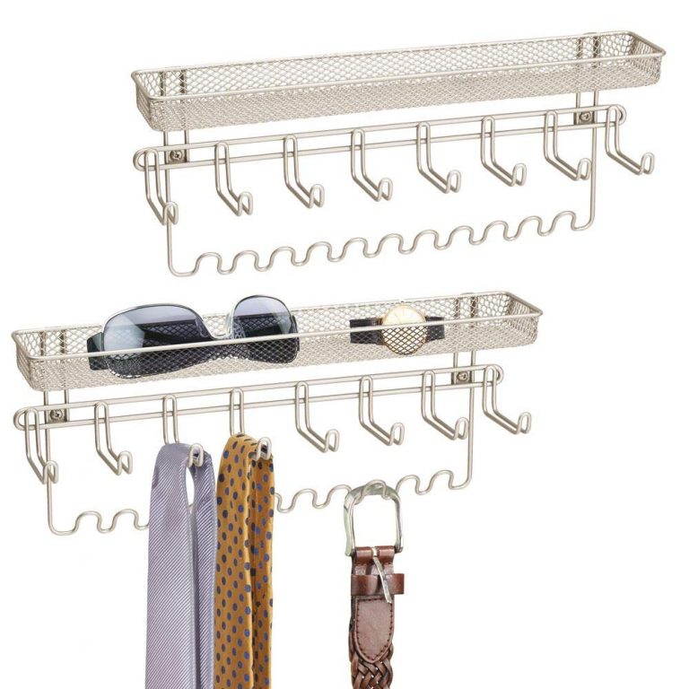 Wall Mount Men's Accessory Storage Organizer Rack