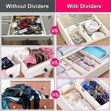 Drawer Adjustable Dividers for Bedroom, Bathroom, Closet, Clothing