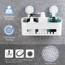 ilikable Vacuum Shower Caddy Suction Cup No-Drilling Removable