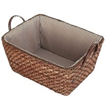 Fabric Lined Double Handle Storage Bin