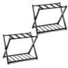 Safstar Folding Luggage Rack with Shoe Shelf