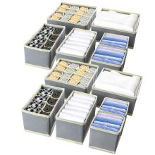 LadyRosian 12 Pack Foldable Drawer Organizers, Storage Boxes