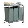 Sorter Cart with Foldable Ironing Board with Removable