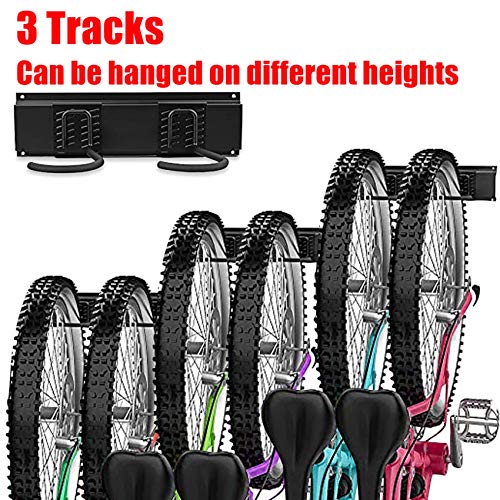 Walmann Bike Storage Rack, 6 Bike Hooks for Garage & Home