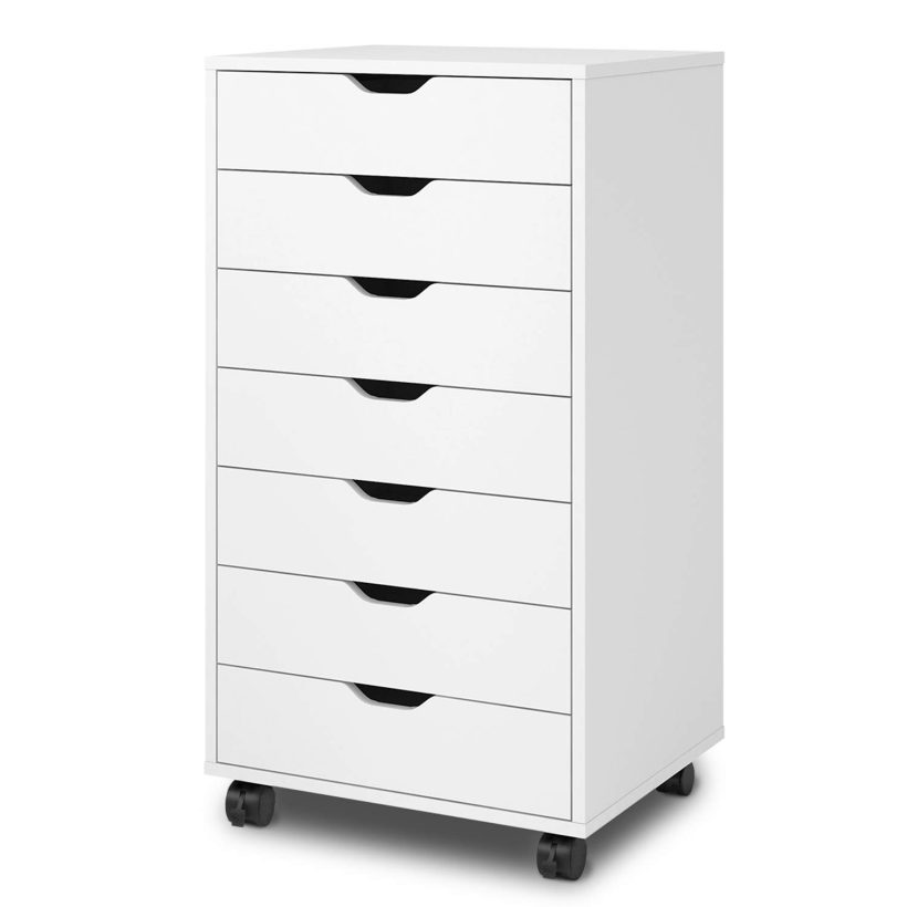 Wood Storage Dresser Cabinet with Wheels