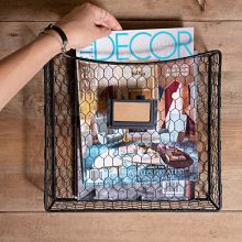 Wall35 Cestino Magazine Holder and File Organizer Wall Mount