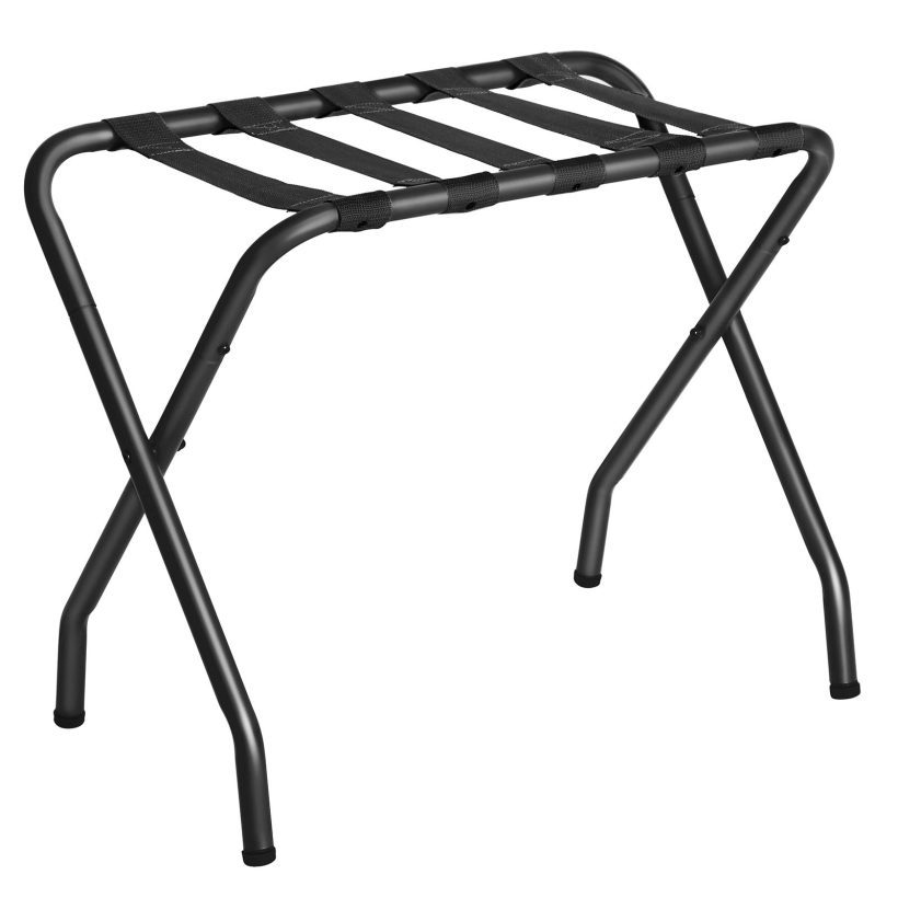 SONGMICS Metal Folding Luggage Rack Black