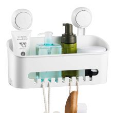 ilikable Vacuum Shower Caddy Suction Cup No-Drilling Removable