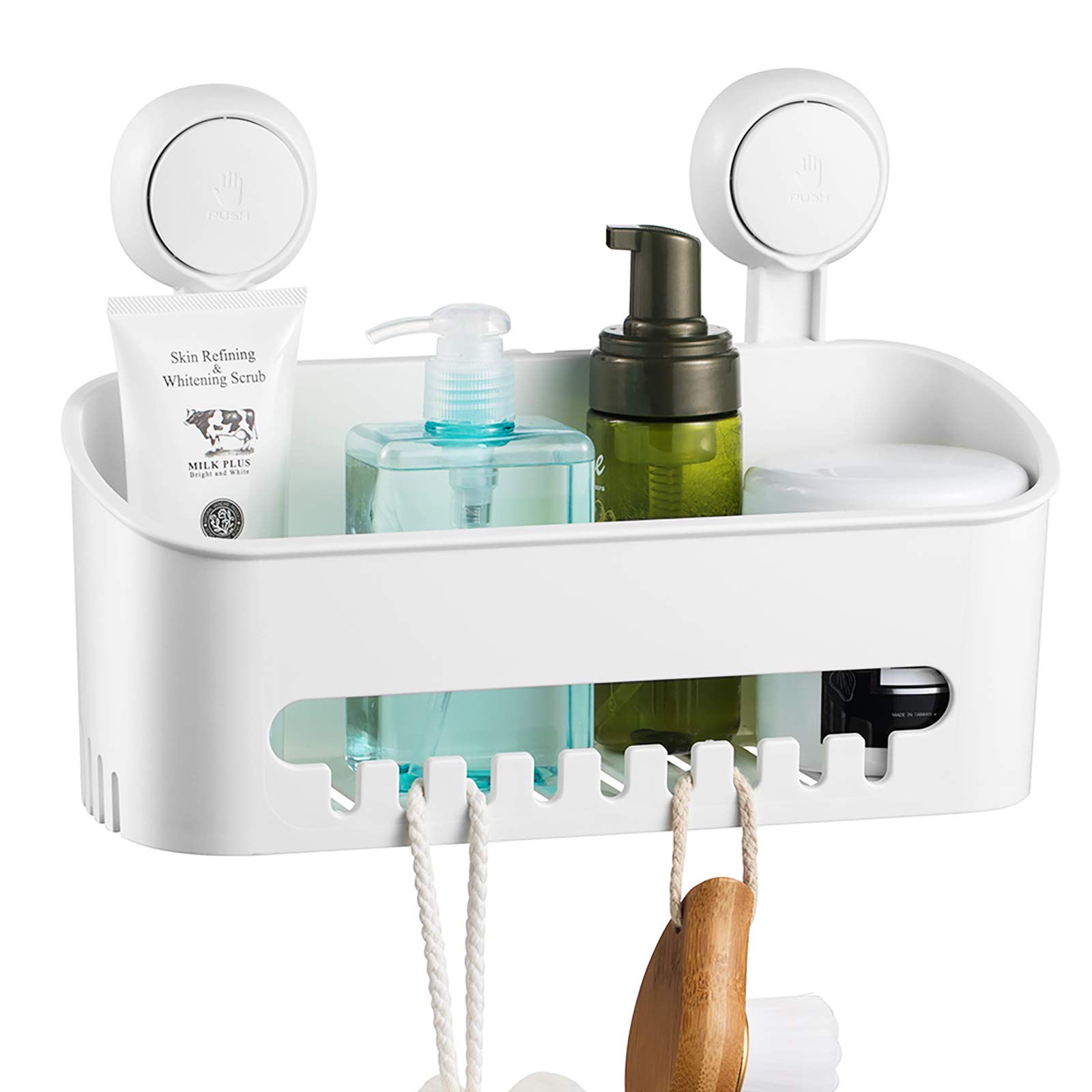 ilikable Vacuum Shower Caddy Suction Cup No-Drilling Removable