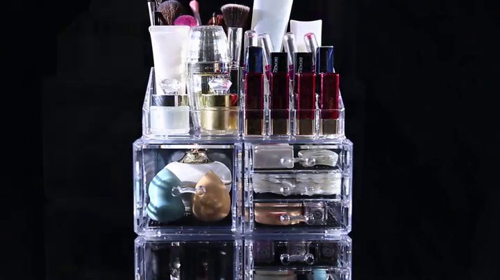 Felicite Home Acrylic Jewelry and Cosmetic Storage Boxes Makeup Organizer Set