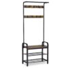 VASAGLE DAINTREE Coat Rack, Shoe Bench