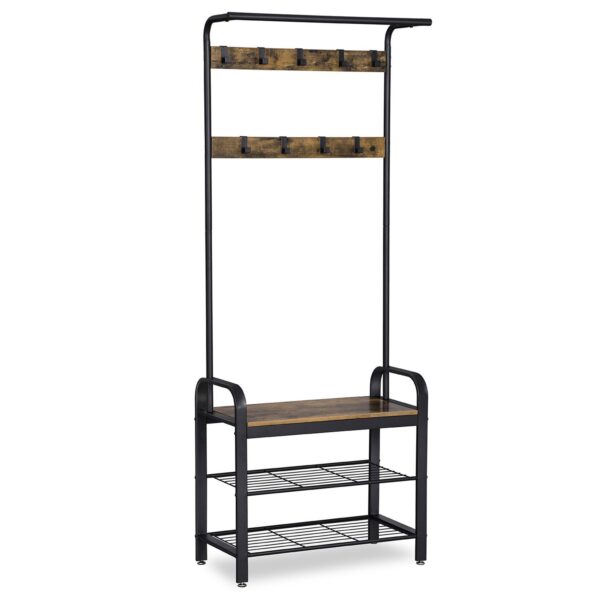 VASAGLE DAINTREE Coat Rack, Shoe Bench