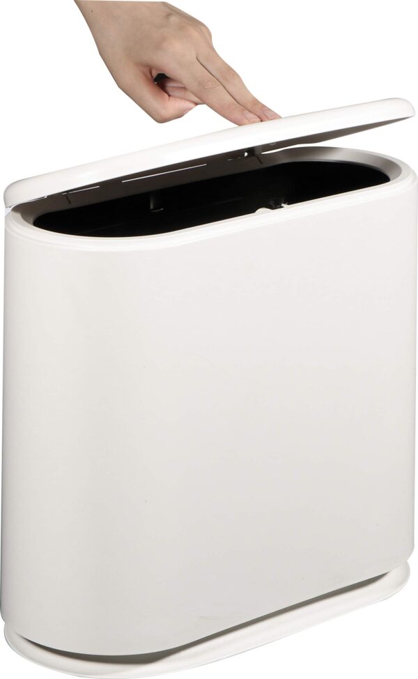 KLGO 2.4 Gallon Slim Plastic Trash Can Wastebasket