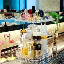 Bathroom Shelf Revolving Countertop Tower Display Case
