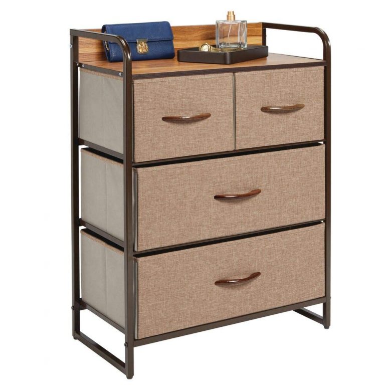 mDesign Dresser Storage Chest - Sturdy Metal Frame