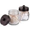 Amolliar Mason Jar Bathroom Vanity Organizer - Rustic Farmhouse Decor
