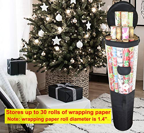 Freegrace Gift Wrap Organizer | Wrapping Paper Rolls Storage Bag