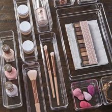 STORi Clear Plastic Makeup & Vanity Drawer Organizers