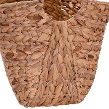 Household Essentials Tall Water Hyacinth Wicker Basket with Handles