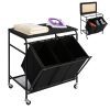 Laundry Sorter Cart with Ironing Board with Side Pull