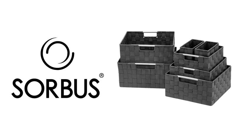 Woven Basket Bin Container Tote Cube Organizer Set
