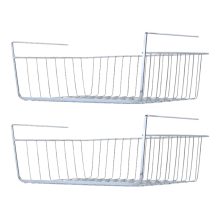 Comfecto Under Shelf Basket, 2 Pack Stainless Steel Wire Rack