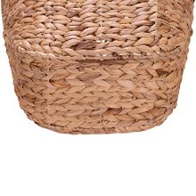 Household Essentials Tall Water Hyacinth Wicker Basket with Handles