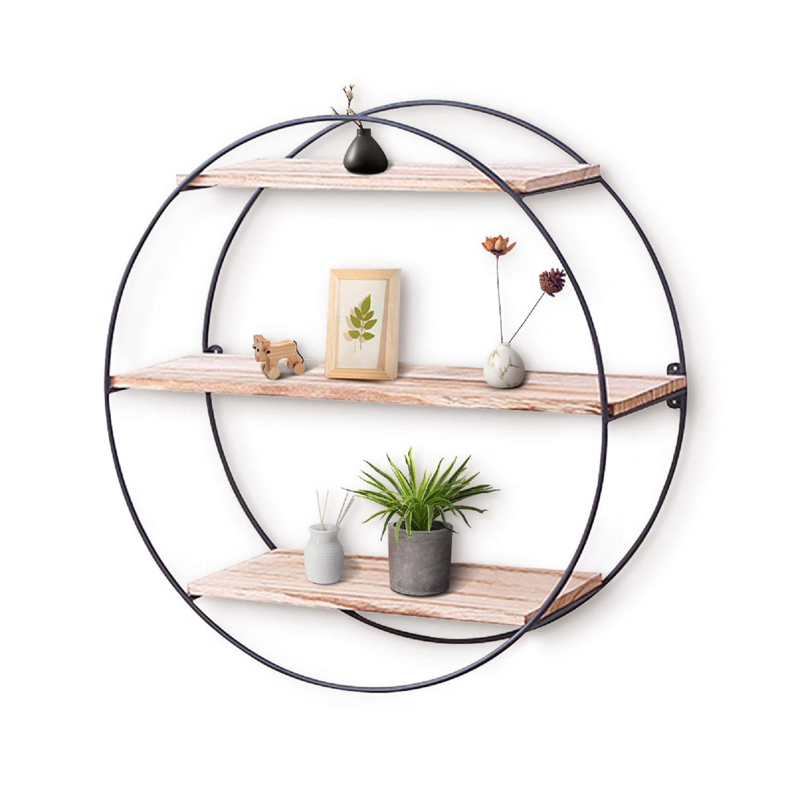 KingSo Wall Shelf Rustic Wood Floating Shelves,Decorative Wall Shelf for Bedroom
