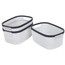 Storage Baskets with Handles Laundry Organizer Bins