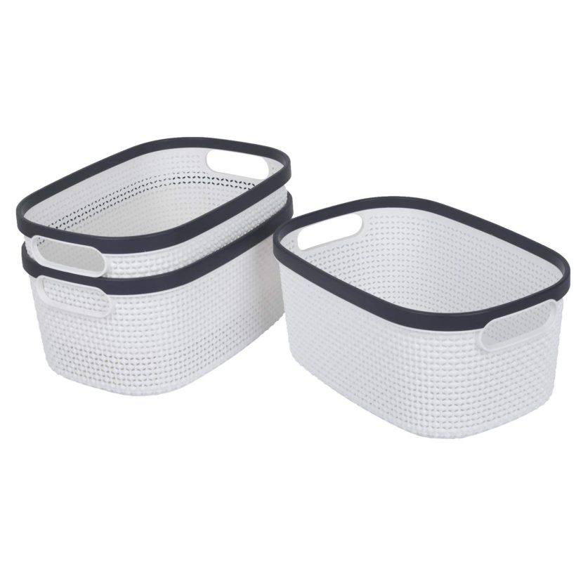 Storage Baskets with Handles Laundry Organizer Bins