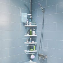 Constant Tension Stainless Steel Pole Organizer Shower Caddy