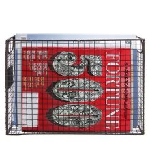 File Folder Organizer Wire Brown Metal Document Storage Container