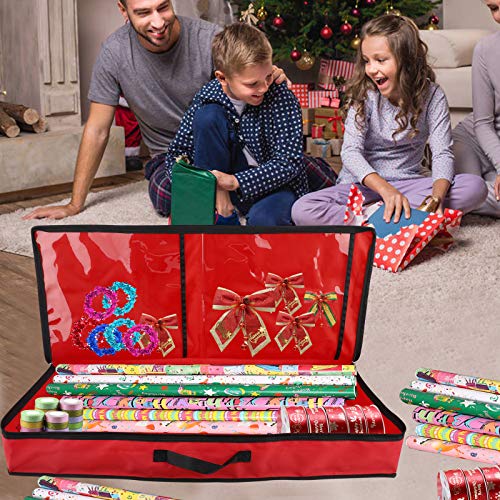 PinnacleT1 Holiday Hanging Gift Wrapping Paper Storage Bag