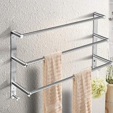 24-Inch Stainless Steel Wall Towel Rack for Bathroom