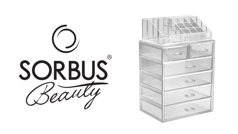 Marble Cosmetic Makeup and Jewelry Storage Case Display
