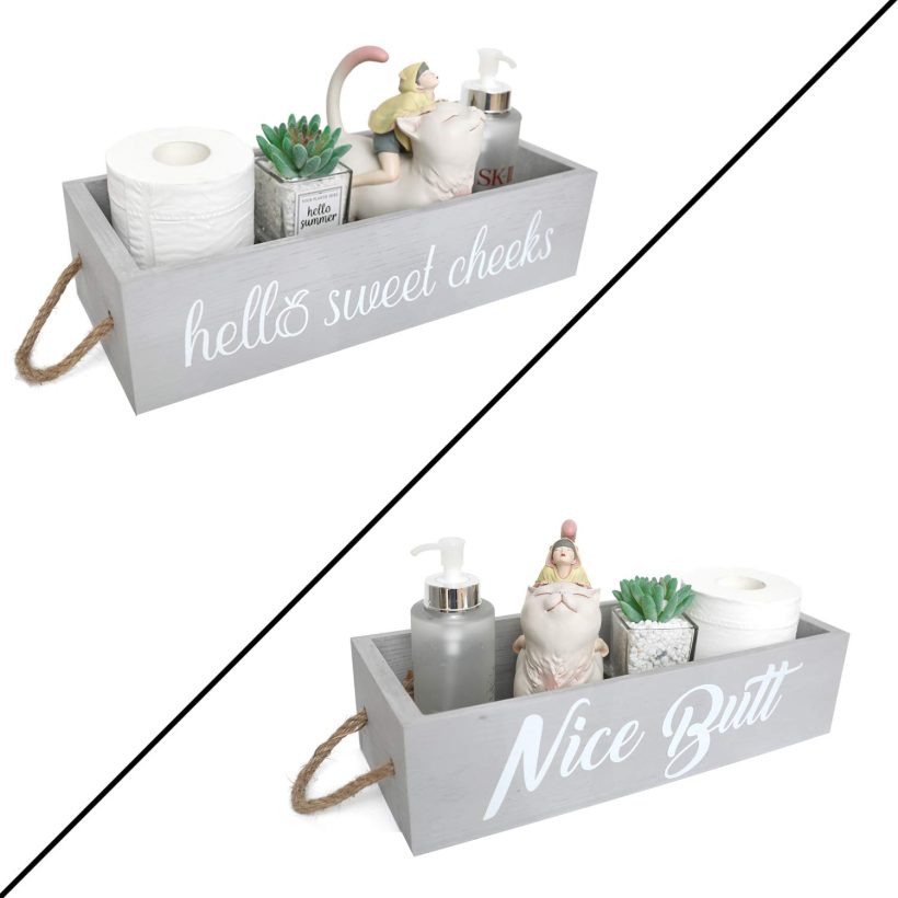 Rustic Bathroom Decor Box ,Farmhouse Bathroom Decor