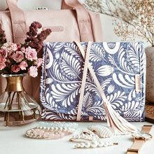 Foldable Floral Jewelry Roll Organizer Case