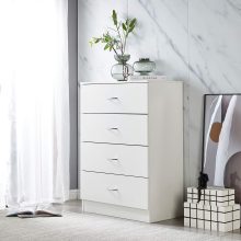 profurni Chest of Drawers Classic Tall Dresser 4 Drawer